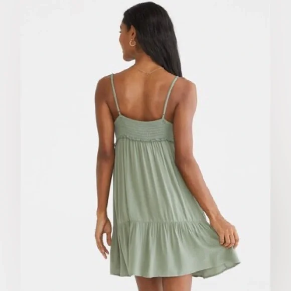 Aeropostale Olive Solid V-Neck Lace-Trimmed Babydoll
Slip Dress - Picture 2 of 13